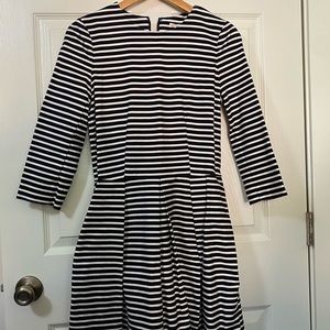 Gap Fit N Flare Stripe Dress with Pockets Size 4